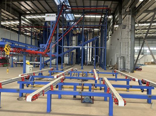 Full-automatic Loading and Unloading Platform Vertical Powder Coating Lines with Powder Coating System and Surface Treatment