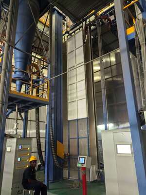 Recycle  System Aluminum Profiles Vertical Powder Coating Line