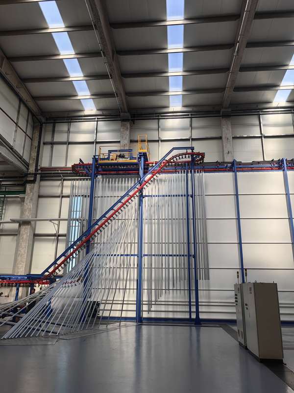 Vertical Powder Coating Line for Aluminum Profiles - Full Automatic