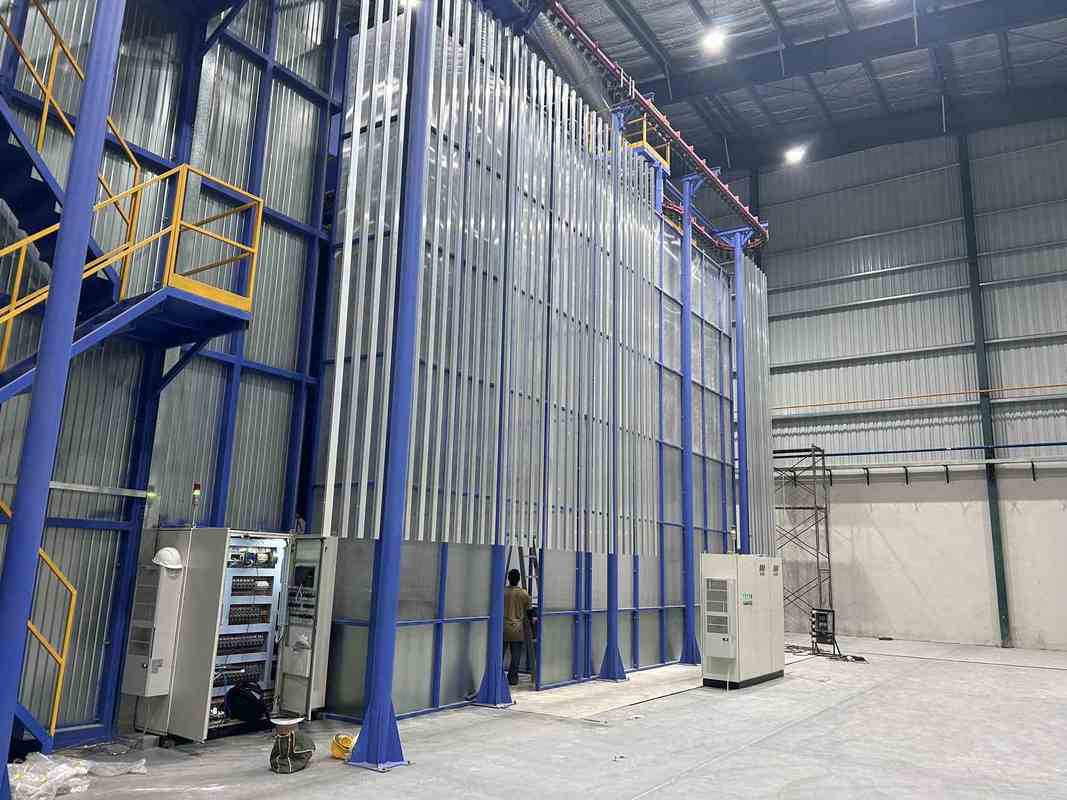 Full-Automatic Vertical Powder Coating Line for Aluminum Profiles Surface Treatment