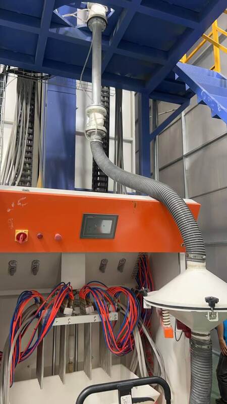 LNG Heating  System Chain Speed Ajustable High-performance Customized Vertical Powder Coating Line for Aluminum Profiles