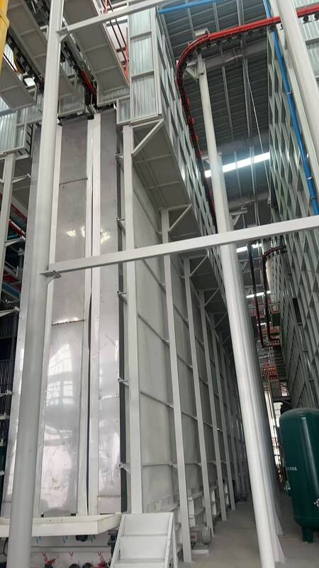 High-perfomrance Recycle System High-performance Vertical Powder Coating Line for Aluminum Profiles