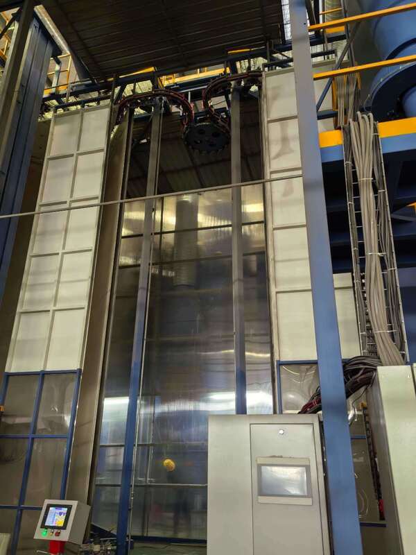 High-efficience Heating System Aluminum Profiles Vertical Powder Coating Line